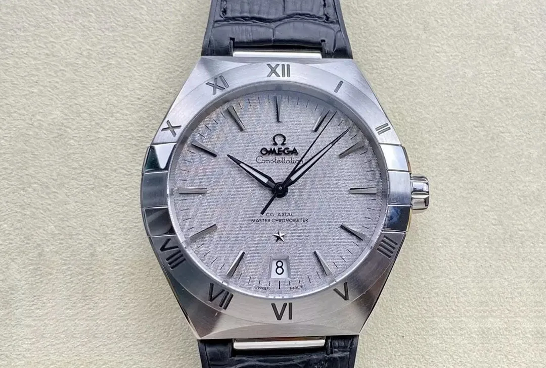 SBF Omega Constellation 131.12.41.21.06.001 VS Factory 1:1 Best Edition Replica Watch Gray Dial Leather Strap